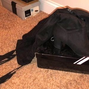 Black over calf tassel boot 9.5